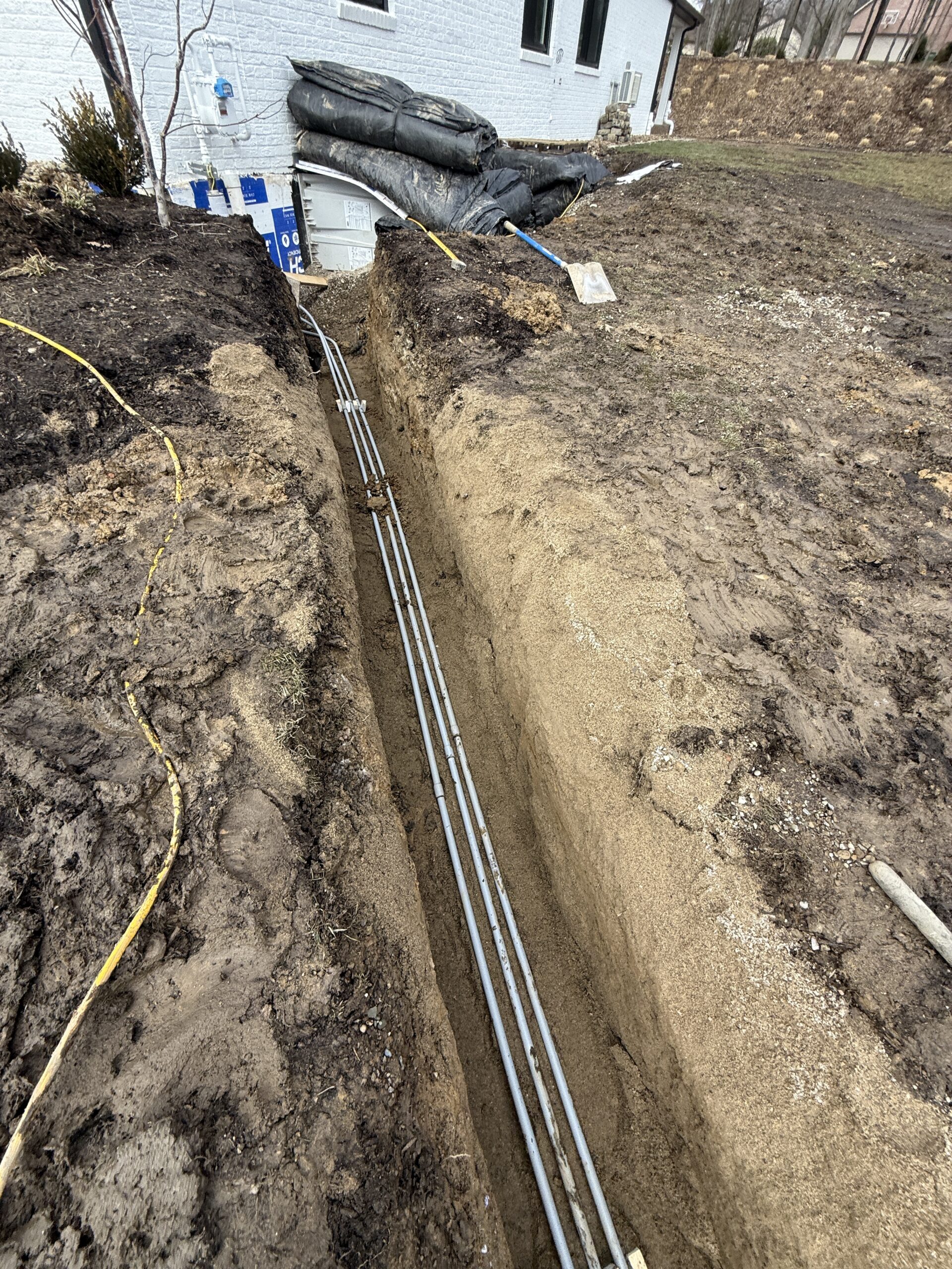 Residential drainage installation